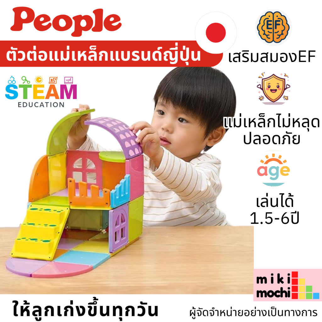 ตัวต่อแม่เหล็ก PYTHAGORAS Round House (40 ชิ้น) ของเล่นเสริมพัฒนาการ ของเล่นสร้างสรรค์ [PEOPLE]