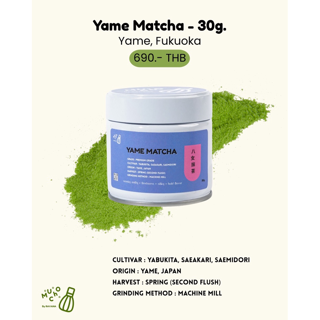 Yame Matcha มัทฉะเกรดพรีเมี่ยมจากยาเมะ โทนถั่วคั่วผู้ดี กลมกล่อมหอมละมุนสู้นม