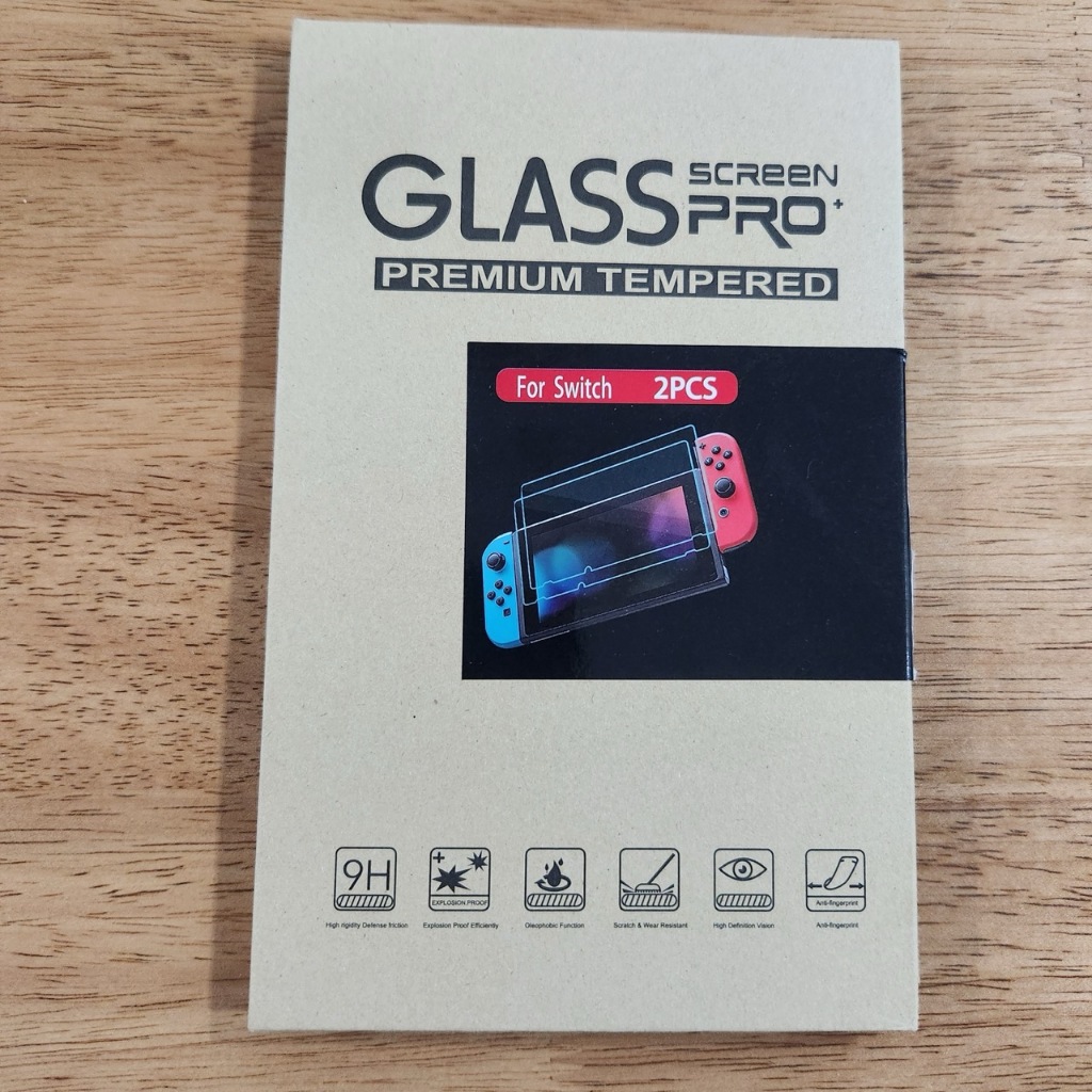 ฟิล์มกันรอย ได้ 2 ชิ้น Nintendo Switch V.1, Nintendo Switch V.2 แบบกระจก 9H