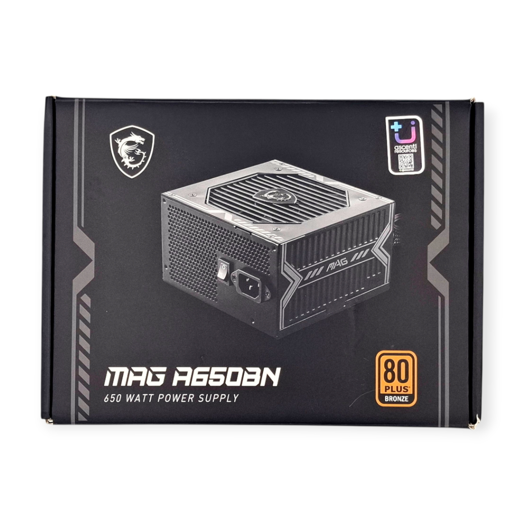 POWER SUPPLY (80+ BRONZE) 650W MSI MAG A650BN มือสอง ประกันยาวถึง 2573