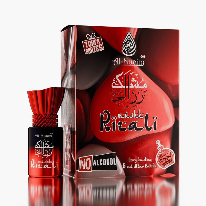 AL NUAIM Rizali น้ำหอมโรลออน 6ml ไม่มีแอลกอฮอล์ | กลิ่นหอมพรีเมียม ติดทนนาน พกพาสะดวก ผิวแพ้ง่ายใช้ได้