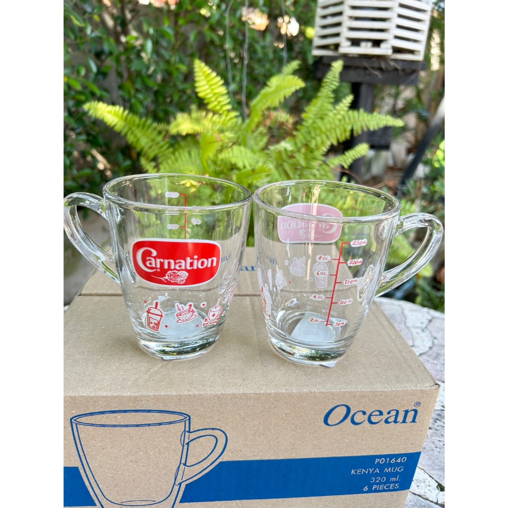 แก้วตวงคาร์เนชั่น ลายคัพเค้ก 8ออนซ์/250ml (ราคาใบละ)