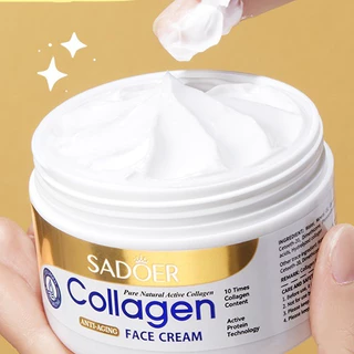 Sadoer Collagen ครีมบํารุงผิวหน้า 100g. (กระปุกทองขาว)