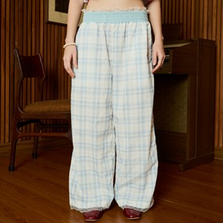 BLACKDOG BKK - Spaghetti pants - กางเกงขายาวเอวยางยืดปักลาย …