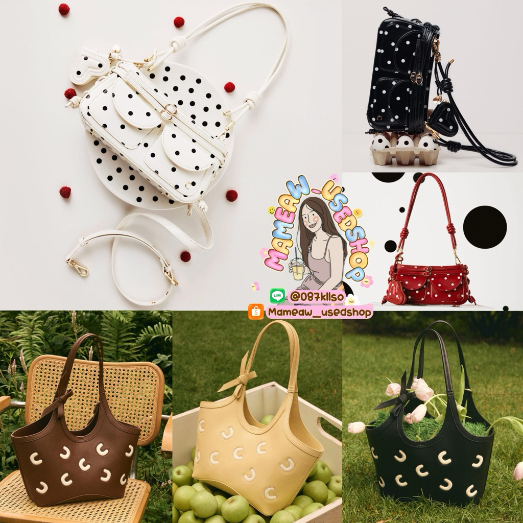 🐞🍂🕷️COZII Alice Double and Small Colbie Tote Bag - กระเป๋าทรง baguetteและทรงถังรุ่นเล็ก | Free Speci