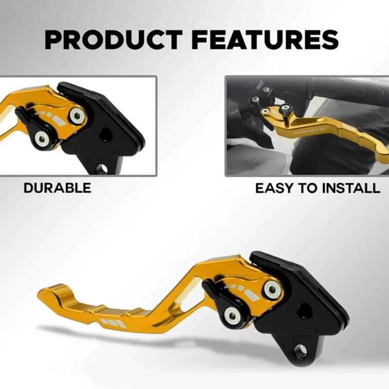 Click V2/V3 มือเบรกอลูมิเนียมสำหรับมอเตอร์ไซค์ อุปกรณ์ติดตั้งเพิ่มเติม มือจับมอเตอร์ไซค์ กันออกซิเดชันไม่หายสี มีหล - รูปที่ 2