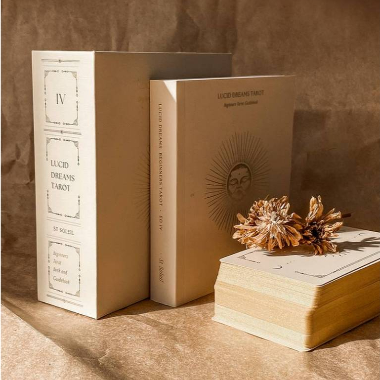 ไพ่ทาโรต์ ไพ่ยิปซี ไพ่ออราเคิล TAROT ORACLE CARDS : LUCID DREAMS BEGINNERS TAROT DECK – BEIGE (ED.4) ของใหม่ ของแท้ 100%