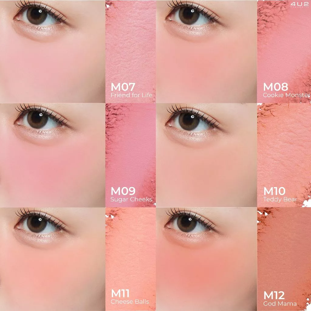 4U2 Blush On Matte บลัชออนเนื้อแมท สีชัด ไม่มีเงา ติดทนนาน thumbnail 4