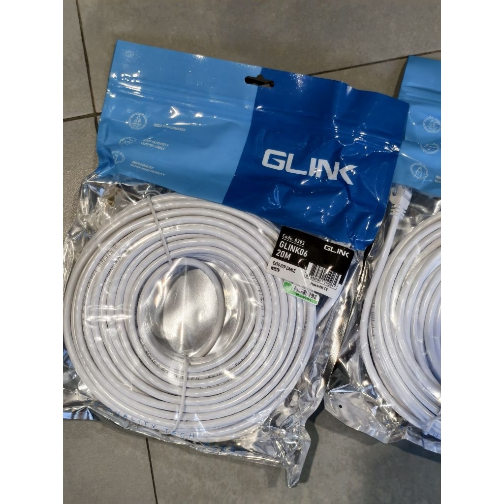 สายแลนสำเร็จรูป ยี่ห้อ GLINK   GLINK06 20M CAT6