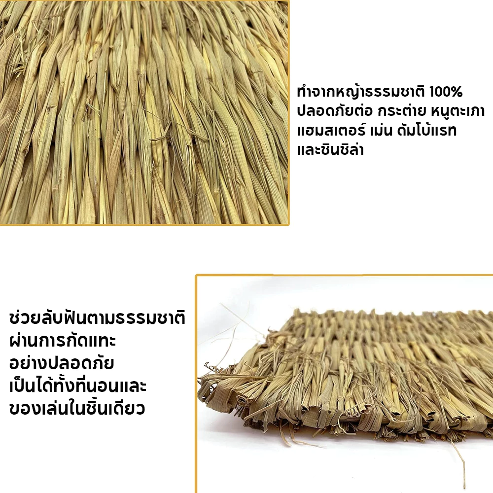 PETLUSCI ที่นอนหญ้าแห้ง เสื่อหญ้า สำหรับกระต่าย หนูตะเภา thumbnail 4