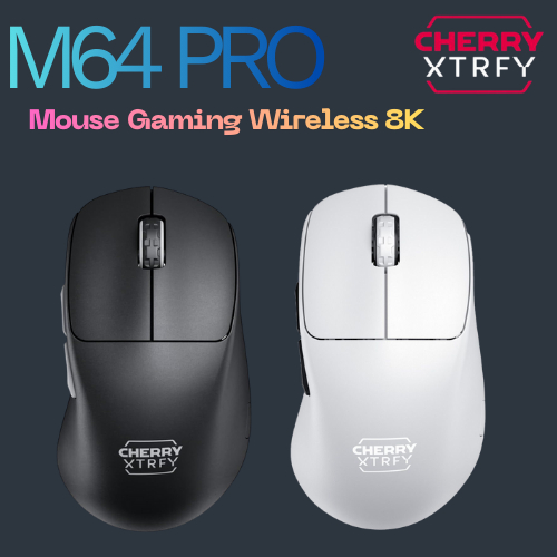 CHERRY XTRFY Mouse Gaming M64 Pro Wireless 8K ประกัน 2 ปี