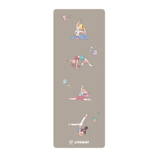 LIYAMAT-น้องลีญา Yoga girl เสื่อโยคะ yogamat เพิ่มความหนา หนึบ พื้นผิวผลิตจากPremium PU+ Natural rubber