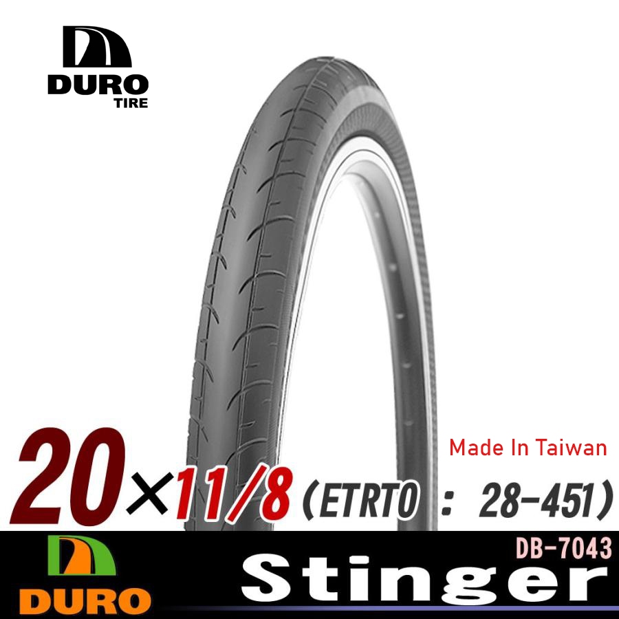 ยางนอกจักรยาน DURO DB-7043 Stinger สีดำ ขนาด 20x1 1/8