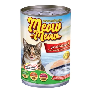 [1 กระป๋อง ] Meow Meow เหมียว เหมียว อาหารเปียกกระป๋อง 400g