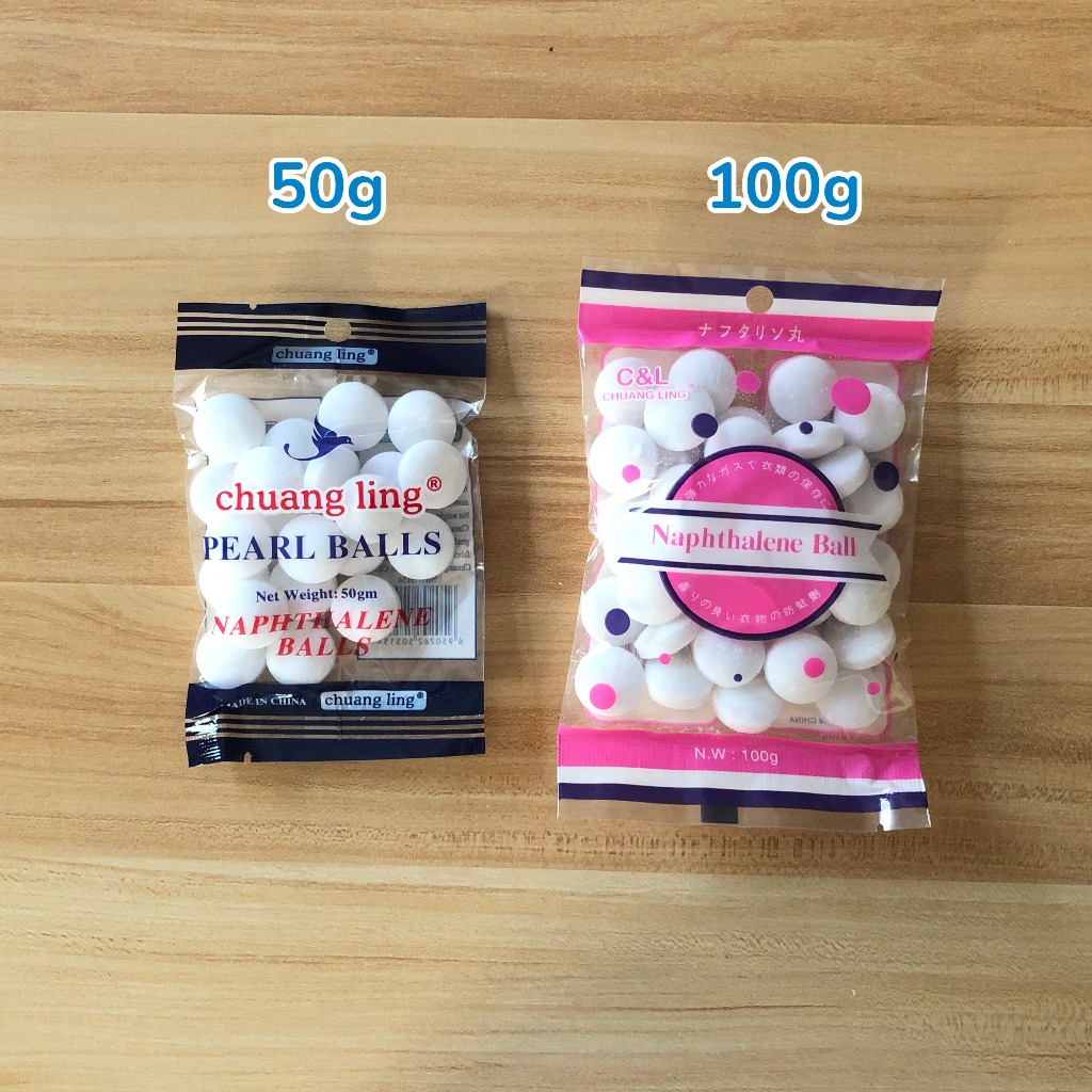 ลูกเหม็น 50g 100g ใช้สำหรับกำจัดกลิ่น ไล่แมลง และป้องกันมอด