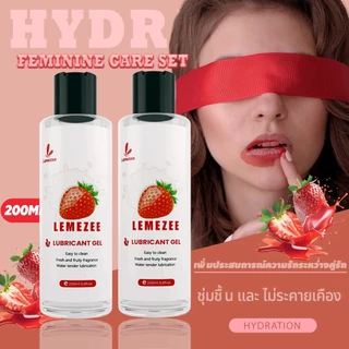 Lemezee เจลหล่อลื่นสูตรน้ำ 200ml กระตุ้นความรู้สึก สูตรน้ำแห้งช้า กลิ่น สตรอเบอร์รี่