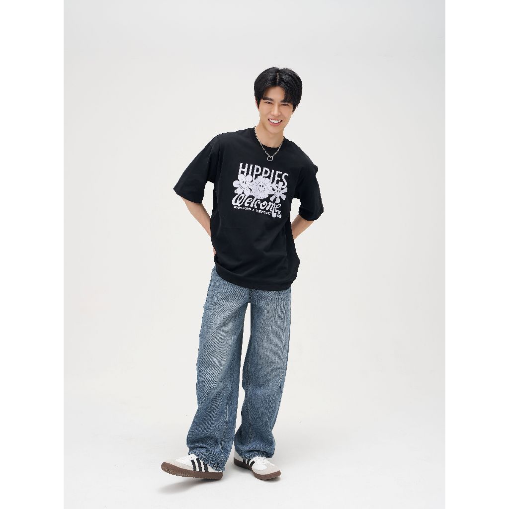 Niyom Jeans collection Colorful Winter : รุ่น B322 กางเกงยีนส์ กระบอกใหญ่ทรงบอลลูน