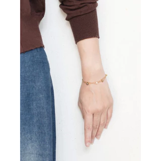 A.piece กำไล Stardust petite collection (waterproof) : [stainless steel] Stardust twin chain bracelet