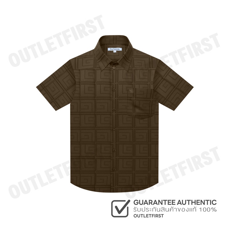 GUY LAROCHE รุ่น MAN'S SHORT SLEEVES SHIRT CODE: BAC9201W3BR เสื้อเชิ้ต เสื้อแขนสั้น เสื้อผู้ชาย
