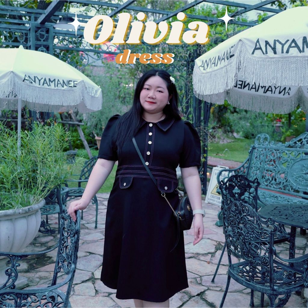 Olivia Dress เดรสสาวอวบ เรียบหรูดูแพง ทรงสวยพรางหุ่น#เสื้อผ้าสาวอวบ Plussize #เดรสสาวอวบ #เดรสทำงานสาวอวบ