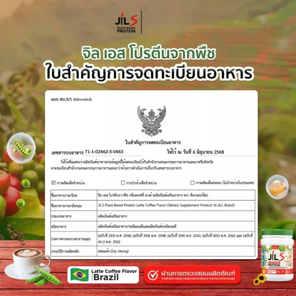 เซตโปร 1 แถม 1 กระปุก Dr.JiLL JILS Plant-Based Protein โปรตีนพืช มี 4 รสชาติให้เลือก thumbnail 7