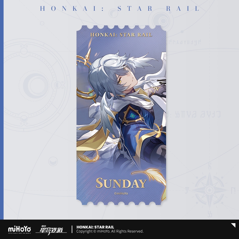 [ พร้อมส่ง / Official ] Honkai : Star Rail Laser Ticket - Sunday ฮงไค สตาร์เรล ตั๋วเลเซอร์ - Sunday
