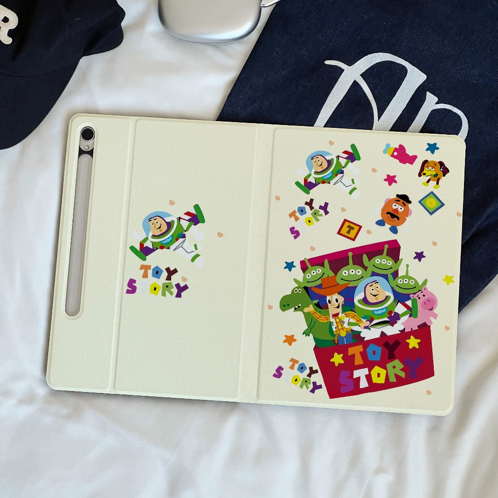 พร้อมส่ง เคส Samsung Tab S11 S9 S10FE S9+ หมุนได้ 360° Toy Story S10+ S9FE มีที่ใส่ปากกา S6 Lite S8