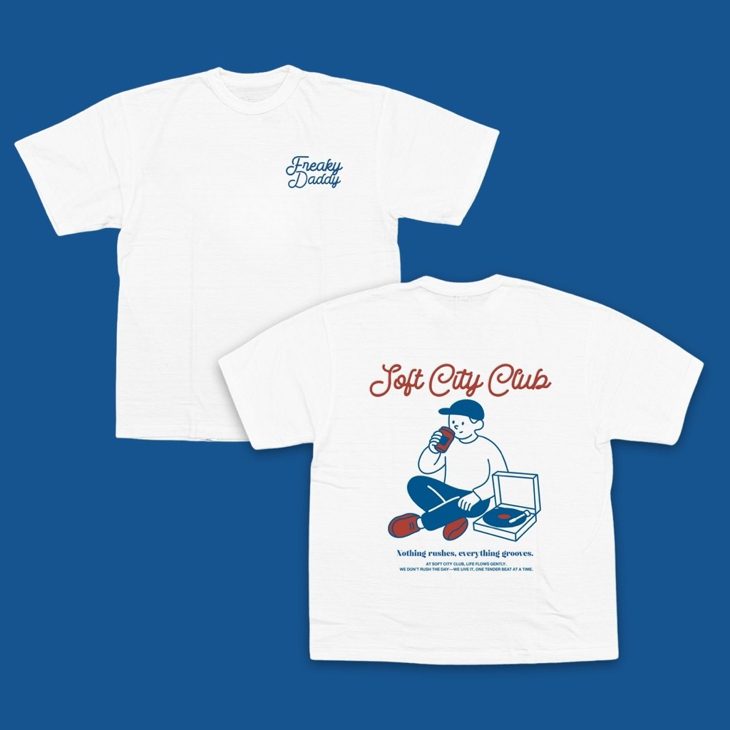 เสื้อยืด Oversize Soft City Club City Boy ขาวและดำ