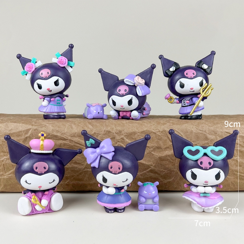 🔥พร้อมส่ง🔥โมเดลซานริโอ้ คุโรมิ Sanrio Kuromi ตุ๊กตาฟิกเกอร์ สําหรับตกแต่งเค้ก ของแต่งบ้าน ตกแต่งรถยนต์ - รูปที่ 4