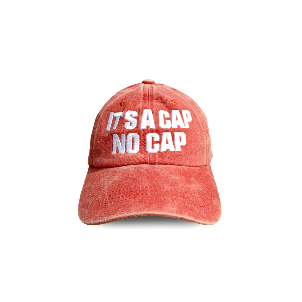 no cap red faded cap