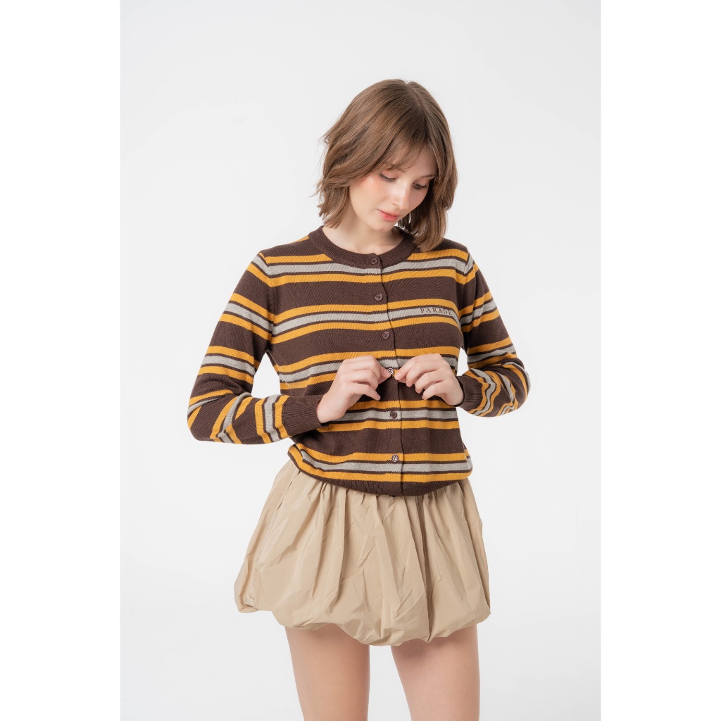 PRG015 Urban Stripe Buttonline Cardigan