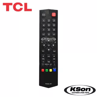 รีโมททีวี ทีซีแอล อะไหล่ทีวี ใช้กับทีวีจอแบน TCL LED TV Remote Control รุ่น RC260-JEI1
