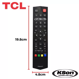 รีโมททีวี ทีซีแอล อะไหล่ทีวี ใช้กับทีวีจอแบน TCL LED TV Remote Control รุ่น RC260-JEI1