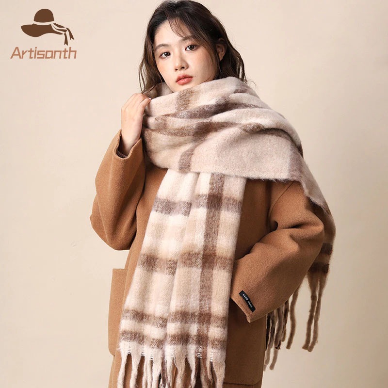 ส่งเร็ว💥ผ้าพันคอลายสก๊อต ลายทาง ผู้หญิง ระดับไฮเอนด์ อเนกประสงค์ ให้ความอบอุ่นหนา แฟชั่นฤดูใบไม้ร่วง และฤดูหนาว.COD