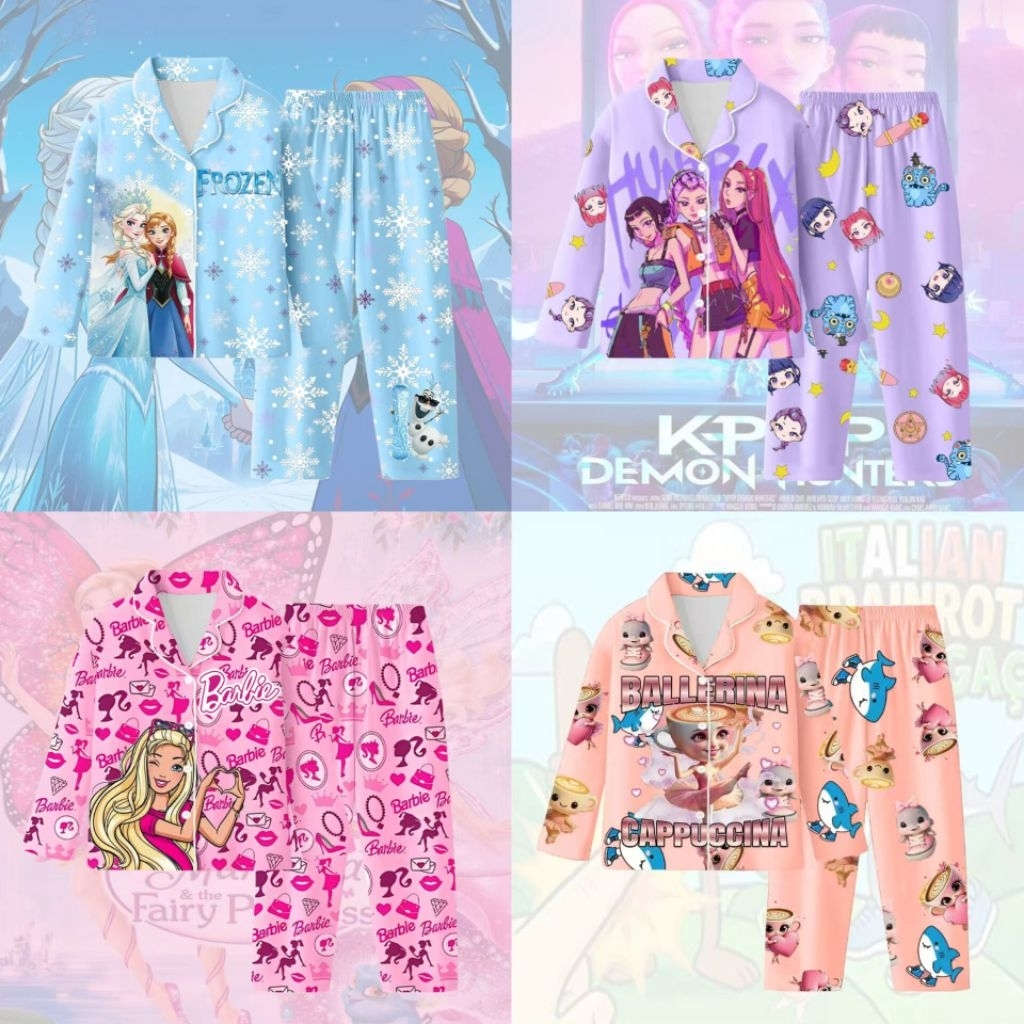 🔥มีส่งด่วน🔥 ชุดนอนเด็กหญิง โซดาป๊อบ soda pop เอลซ่า 105-155 ซม. ผ้านิ่ม ทรงใหญ่ ชุดนอนเด็ก เด็กผู้หญ