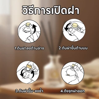 OFINNY ก้านไม้หอม REED DIFFUSER 50ml สารสกัดธรรมชาติ ไม่ผสมแอลกอฮอล หอมทนนาน 3-4 สัปดาห์ ประดับห้อง