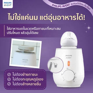 (อุ่นเร็ว พร้อมดื่มใน 3 นาที) Philips Avent เครื่องอุ่นนม อุ่นอาหาร ในปุ่มเดียว BPA FREE มีมอก.