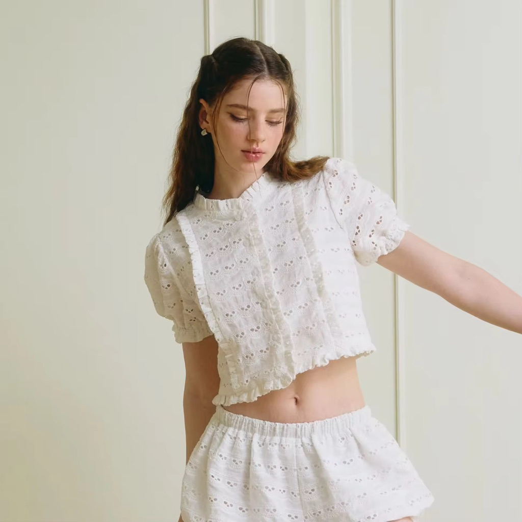 lookbooklookbook coquette top moondust lace