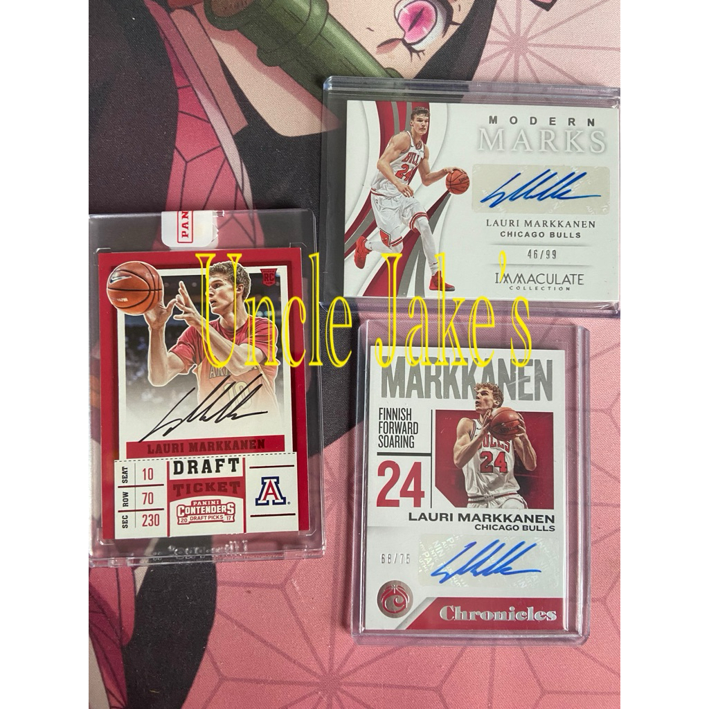 NBA Basketball Utah Jazz : Lauri Markkanen autographed cards