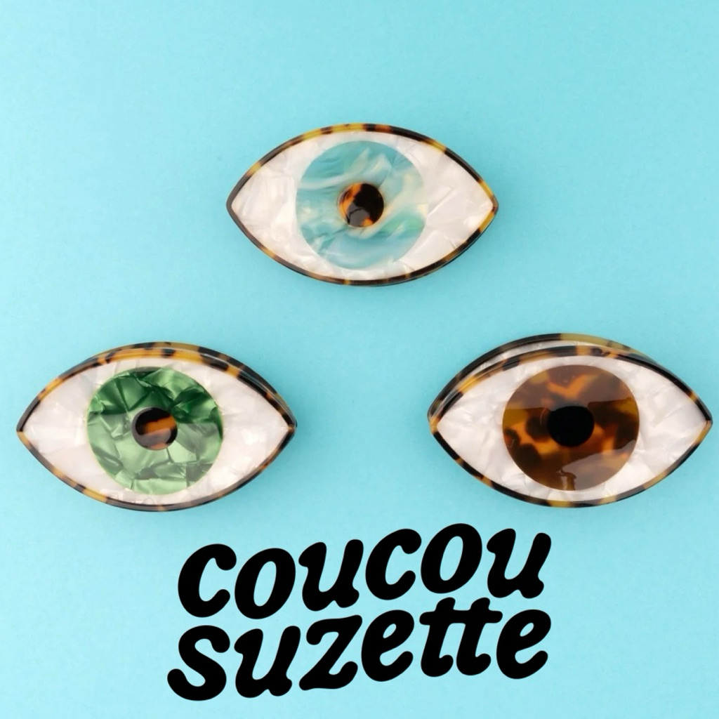 👁️พร้อมส่ง👁️ ❤️ส่งฟรีไม่ต้องใช้โค้ด❤️ COUCOU SUZETTE EYE HAIR CLAW EVIL EYE กิ๊บหนีบผม กิ๊บติดผม