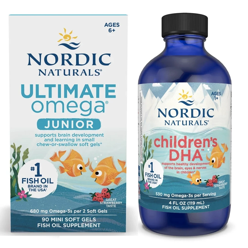 [ โอเมก้า สำหรับเด็ก] Nordic Naturals Omega-3 DHA for Kids and Junior รสสตรอเบอร์รี่