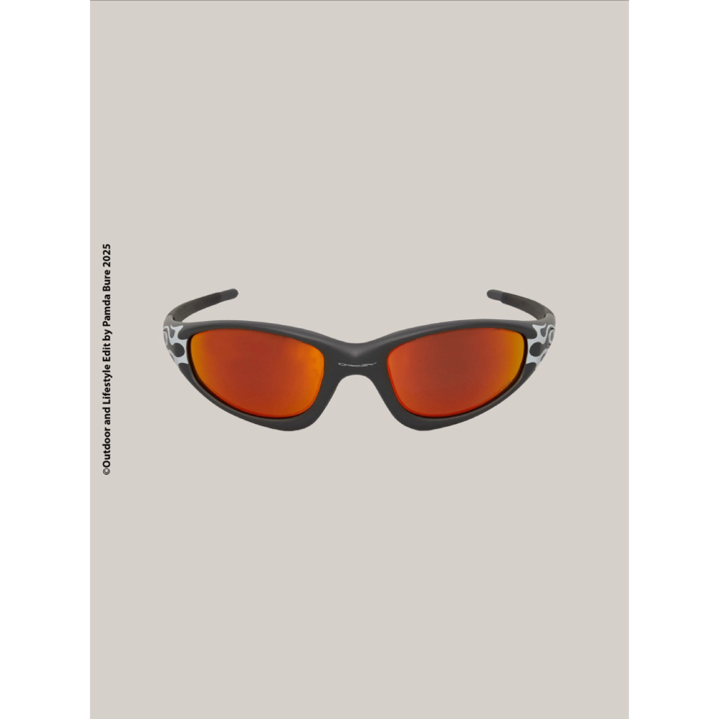 🚩Brain Dead x Oakley Straight Jacket 99 Sunglasses in Matte Dark Grey w/ Prizm Ruby Lenses