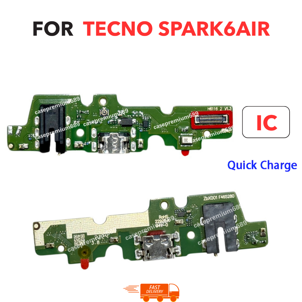 บอร์ดชาร์จ  Tecno spark6air แพรชาร์จ  พอร์ตชาร์จ  Tecno Spark6air อะไหล่มือถือ ของแท้ตรงรุ่น พร้อมส่ง
