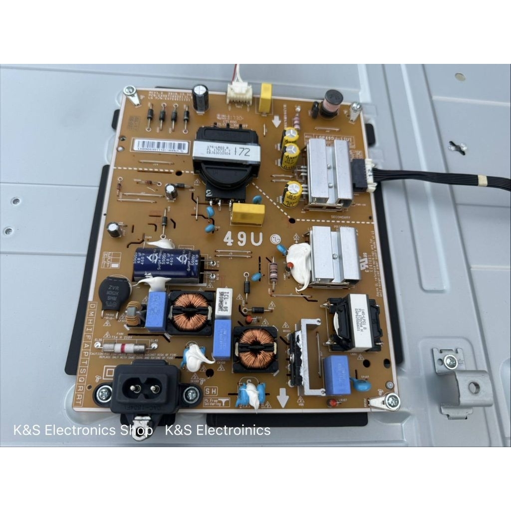 POWER SUPPLY LG 49UJ630T , 49UK6300PTE,49UJ632T,49UK6200PTA,49UK6320PTE,49UM7300PTAพาร์ทEAX67189201ร