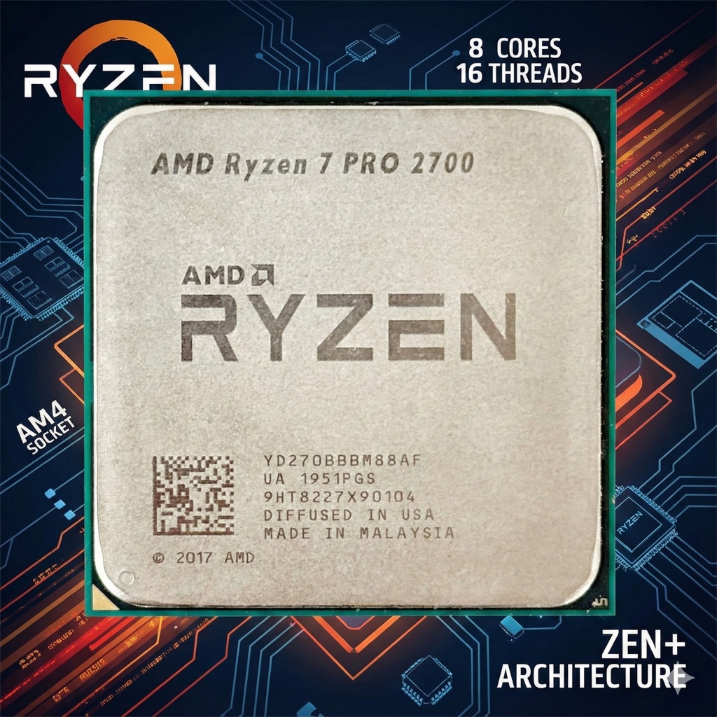 [มือสอง] CPU AMD Ryzen 7 PRO 2700 (8 Core / 16 Thread) Turbo 4.1GHz Socket AM4 ตัวเปล่า สภาพสวย ประก