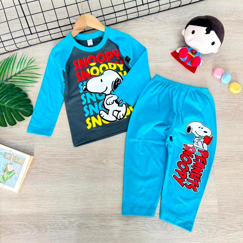 เสื้อผ้าเด็ก ผ้าคอตตอน แขนยาว ขายาว ทูโทน (สต๊อก2)