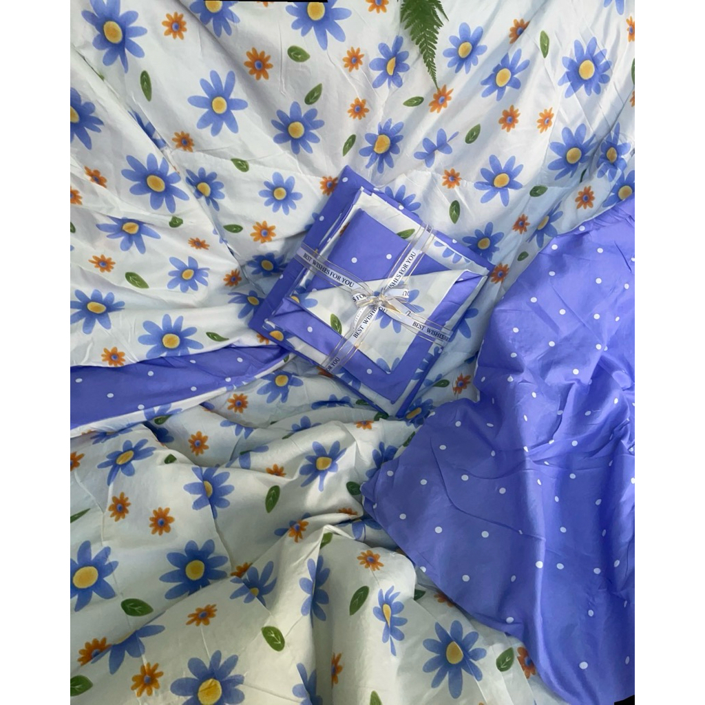 ชุด ผ้าปู ผ้าปูที่นอน ครบชุด ครบเซท 6ชิ้น ลาย ดอก ดอกไม้ ใบไม้ ขนาด ผ้าปู 3.5/ 5/ 6 ฟุต พร้อม ผ้าห่ม ผ้านวม ปลอกหมอน - รูปที่ 6