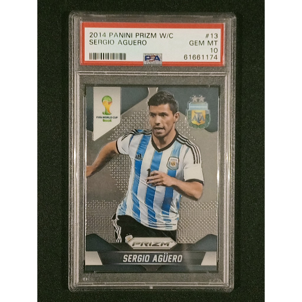 Sergio Aguero 2014 Panini Prizm World Cup Argentina PSA 10