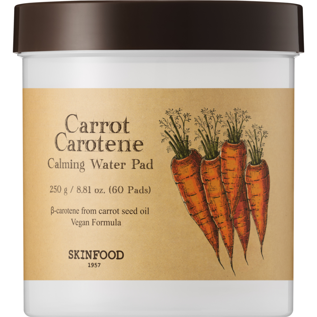 Skinfood Carot Carptene Calming Water Pad (60pads) สกินฟู๊ด แบล็ค ชูการ์ มาสก์ วอช ออฟ — صورة 4