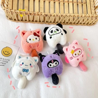 Kuromi พวงกุญแจ จี้ตุ๊กตาการ์ตูนอนิเมะ Cinnamoroll น่ารัก เสียงบีบได้ สําหรับผู้หญิง